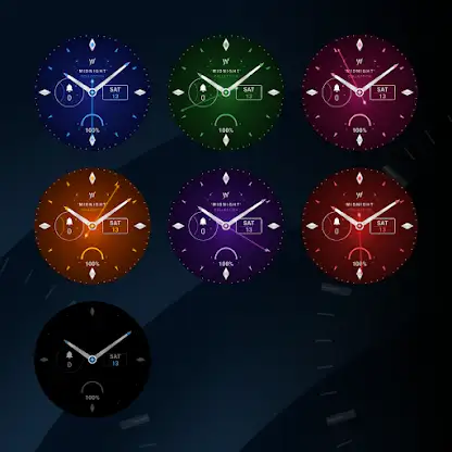 Midnight Blue Watch Face screenshot 3