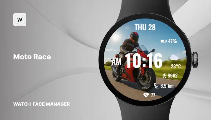 Moto Race Watch Face screenshot 1
