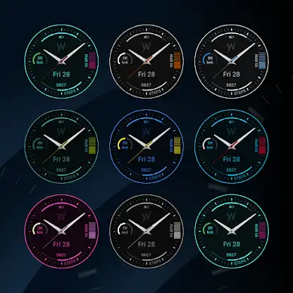 Neon Rim Watch Face screenshot 3