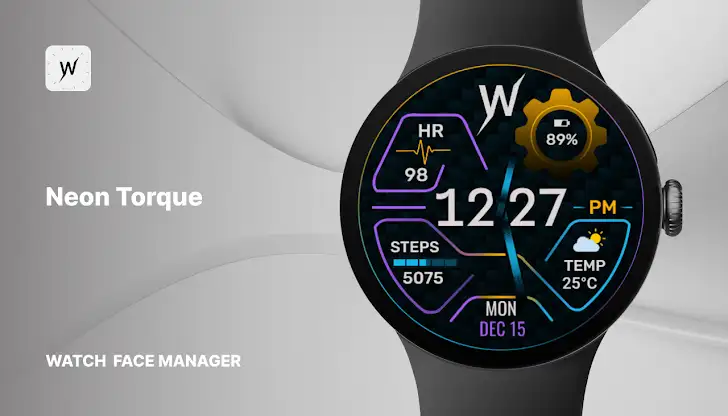 Neon Torque Watch Face screenshot 1