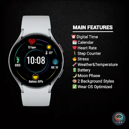 Orbitron Halo Watch Face screenshot 2