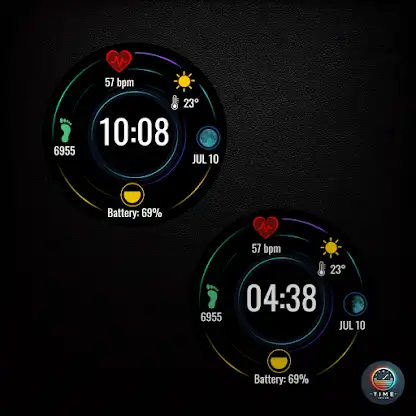 Orbitron Halo Watch Face screenshot 3