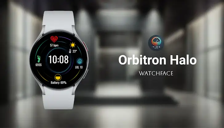 Orbitron Halo Watch Face screenshot 1