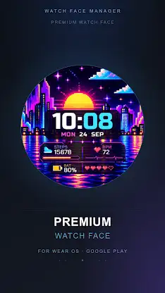 Pixel Harbor Watch Face screenshot 4