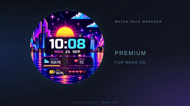 Pixel Harbor Watch Face screenshot 1