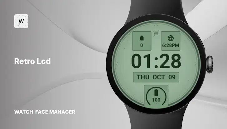 Retro LCD Watch Face screenshot 1