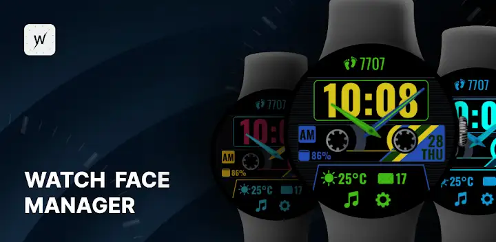 Retro Tapes Watch Face — Android app banner