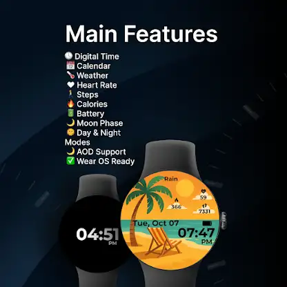 Seashore Rest Watch Face screenshot 2