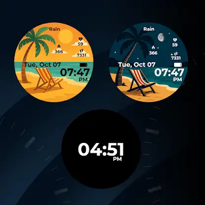 Seashore Rest Watch Face screenshot 3
