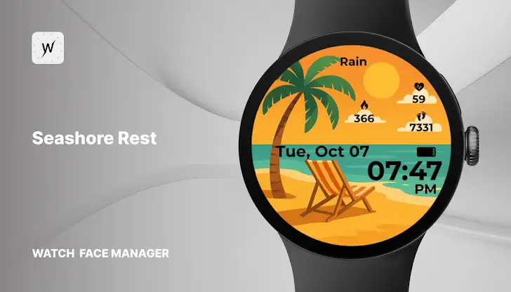 Seashore Rest Watch Face screenshot 1