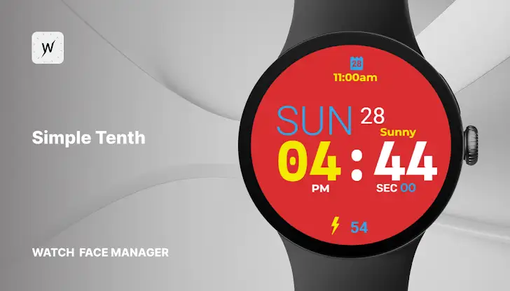 Simple Tenth Watch Face screenshot 1