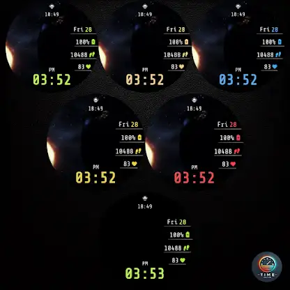 Space Explosion Watch Face screenshot 3