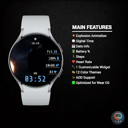 Space Explosion Watch Face screenshot 2