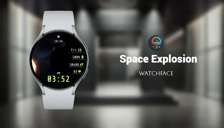 Space Explosion Watch Face screenshot 1