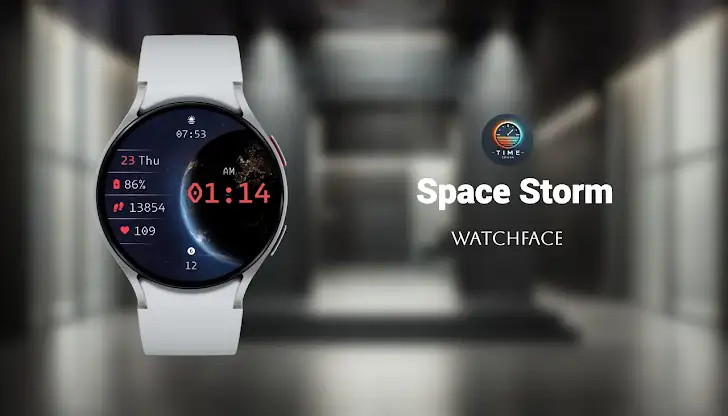 Space Storm Watch Face screenshot 1