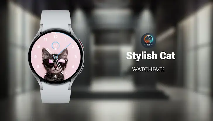 Stylish Cat Watch Face screenshot 1