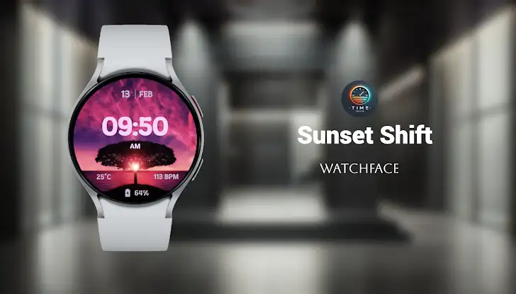 Sunset Shift Watch Face screenshot 1