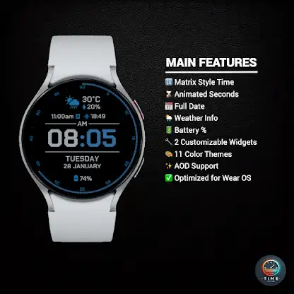 Time Matrix Watch Face screenshot 2