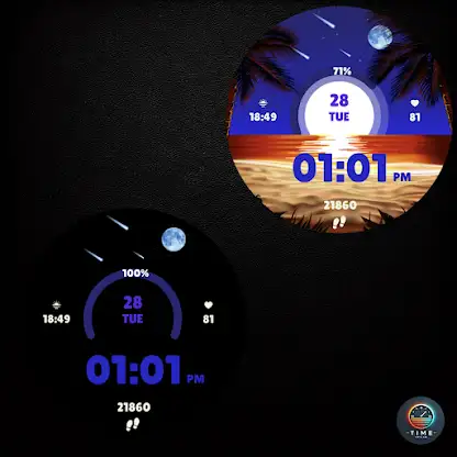 Tropical Sunset Watch Face screenshot 3