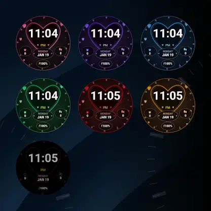 Valentine Hearts - watch face screenshot 3