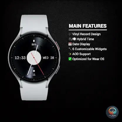 Vinyl Time Watch Face screenshot 2