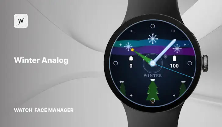 Winter Analog Watch Face screenshot 1