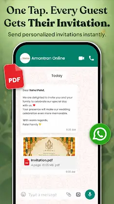 PDF invitation Sender Amantran screenshot 2