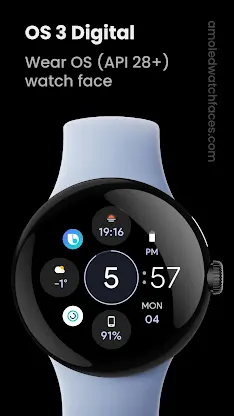 OS 3 Digital: Watch face screenshot 1