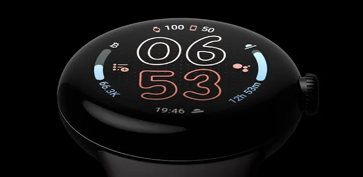 Outlined Watch Face — Android app banner