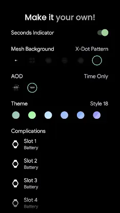 Pixel OLED: Watch face screenshot 2