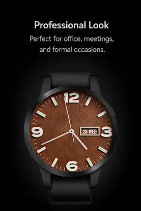 Analog Brown Leather WatchFace screenshot 5