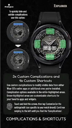 Explorer World Time Watch Face screenshot 5