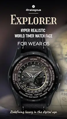 Explorer World Time Watch Face screenshot 1