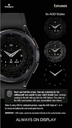 Explorer World Time Watch Face screenshot 7
