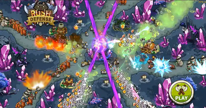 Rush defense: idle TD screenshot 1