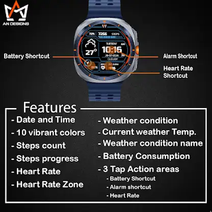 AN008-D Digital WatchFace screenshot 4