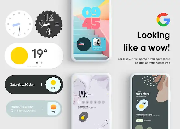 Android 16 Widgets for KWGT screenshot 7