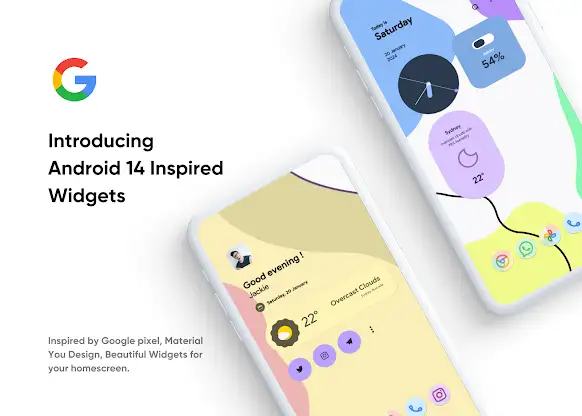 Android 16 Widgets for KWGT screenshot 1