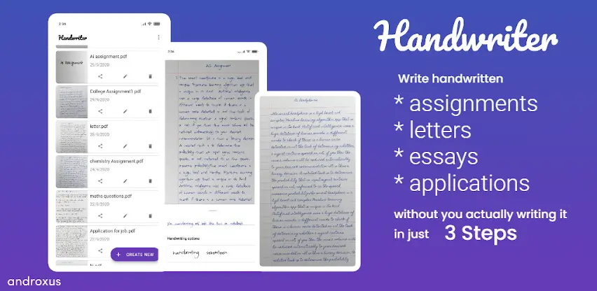 Handwriter: text to assignment screenshot 1