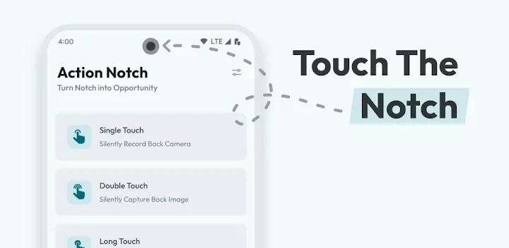 Action Notch: Touch The Notch — Android app banner