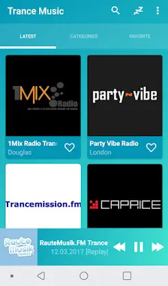 Trance music radios online screenshot 1