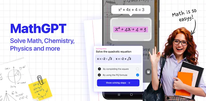 MathGPT Math Solver & Homework — Android app banner