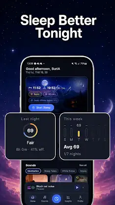 xSleep: Sleep Tracker & Sounds screenshot 2