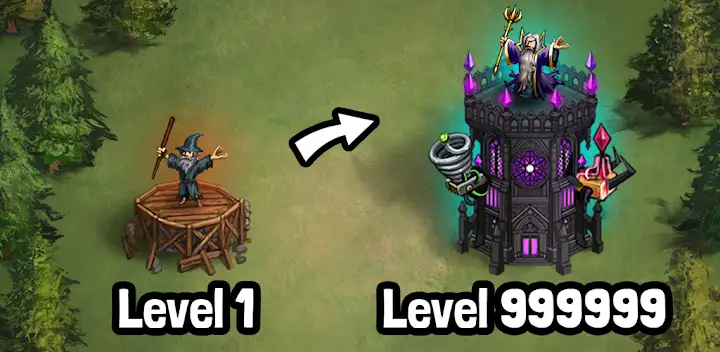 Evil Tower - Idle Defense TD — Android game banner