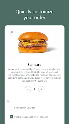 Bareburger App screenshot 2