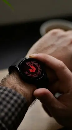Tempus Red Android Watch Face screenshot 3