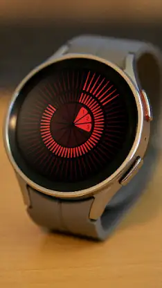 Tempus Red Android Watch Face screenshot 1