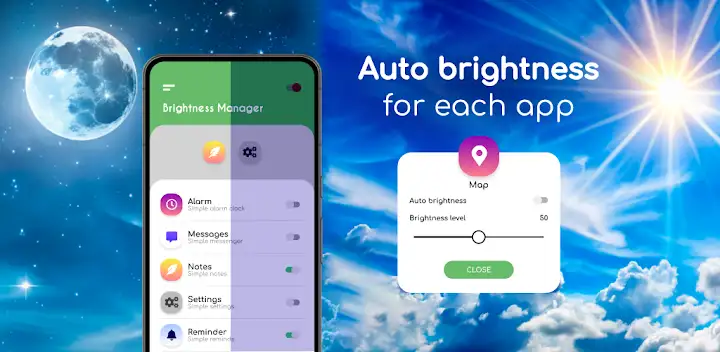 Brightness Control per app — Android app banner