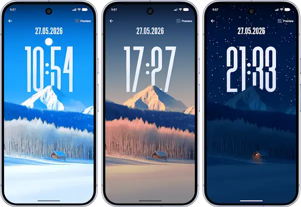 Big Clock Live Wallpaper screenshot 2