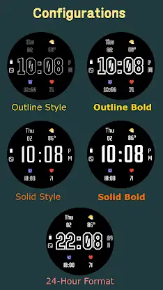 TypeFace Digital Watch Face screenshot 2